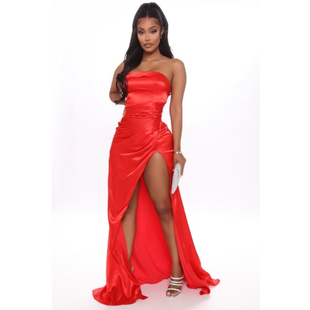 Red Satin Gown
